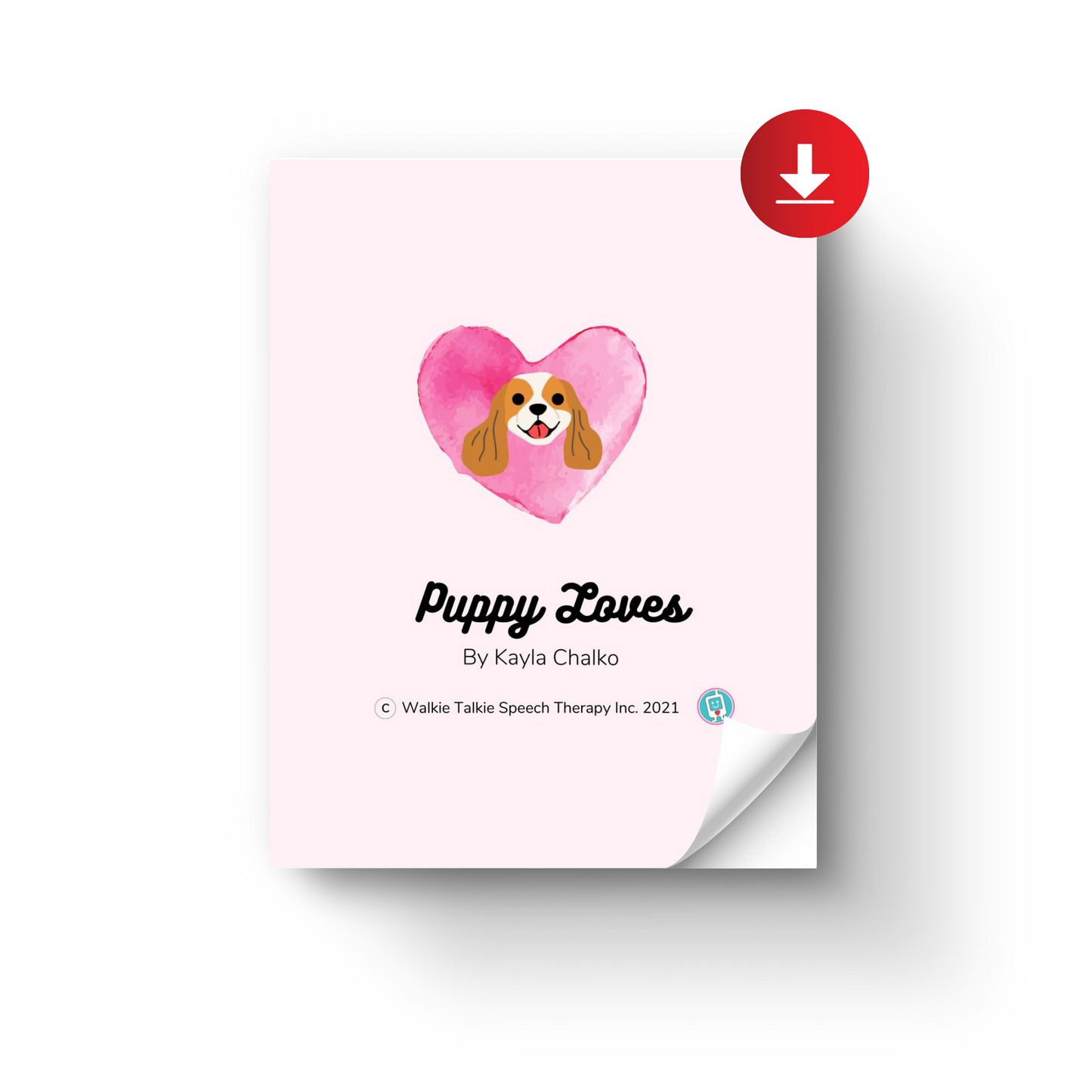 puppy loves image on a book cover