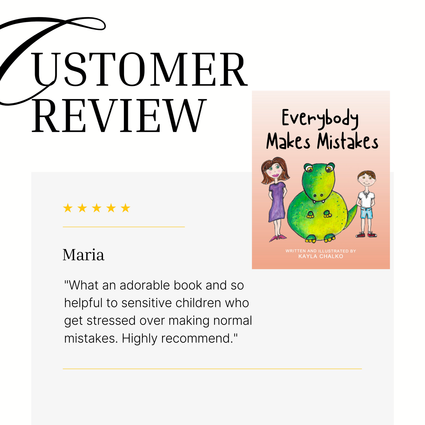 "Everybody Makes Mistakes" Children's Book