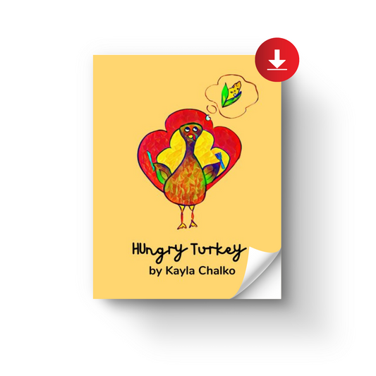 "Hungry Turkey" Digital Children's Book for Speech Therapy - Printable