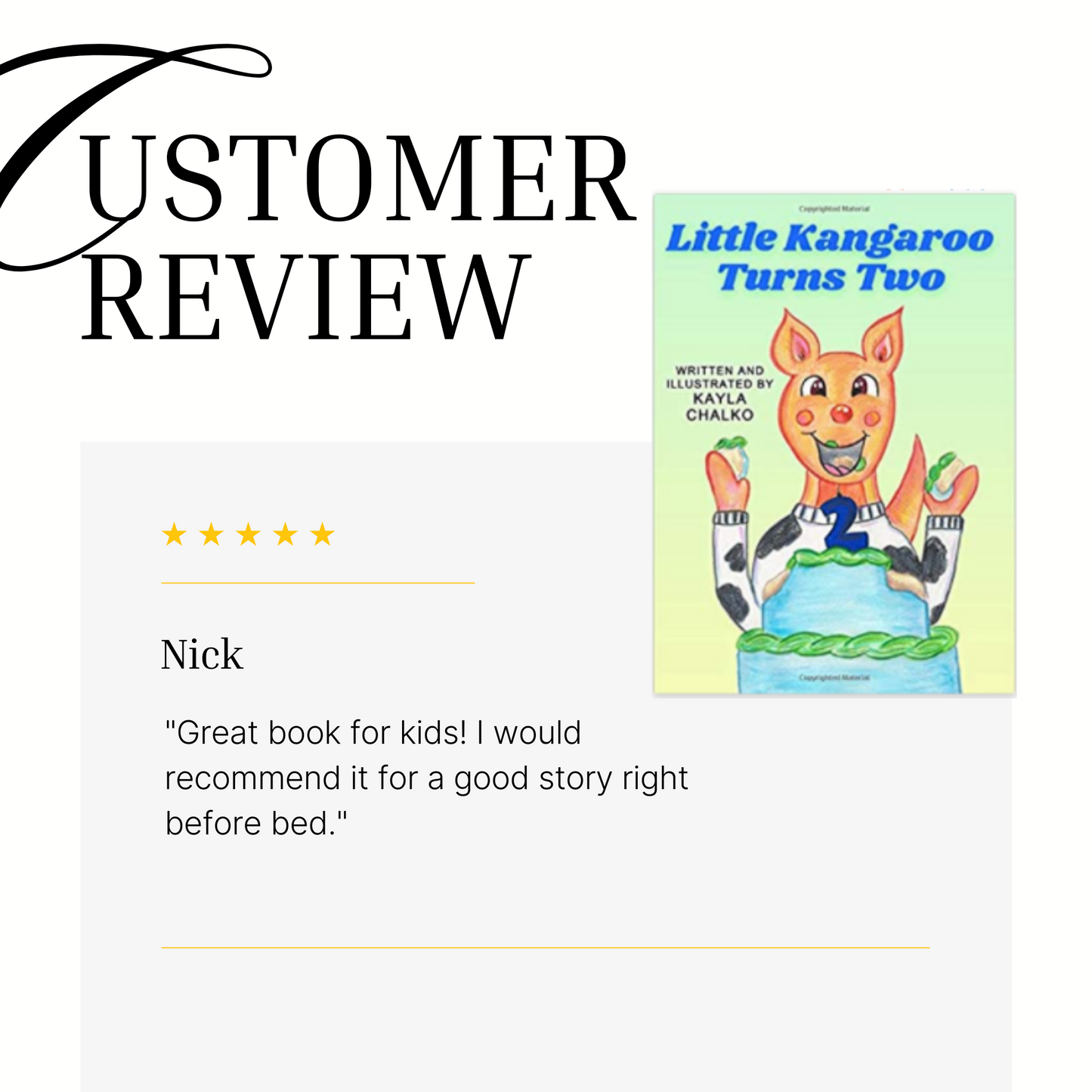 "Little Kangaroo Turns Two" Children's Book